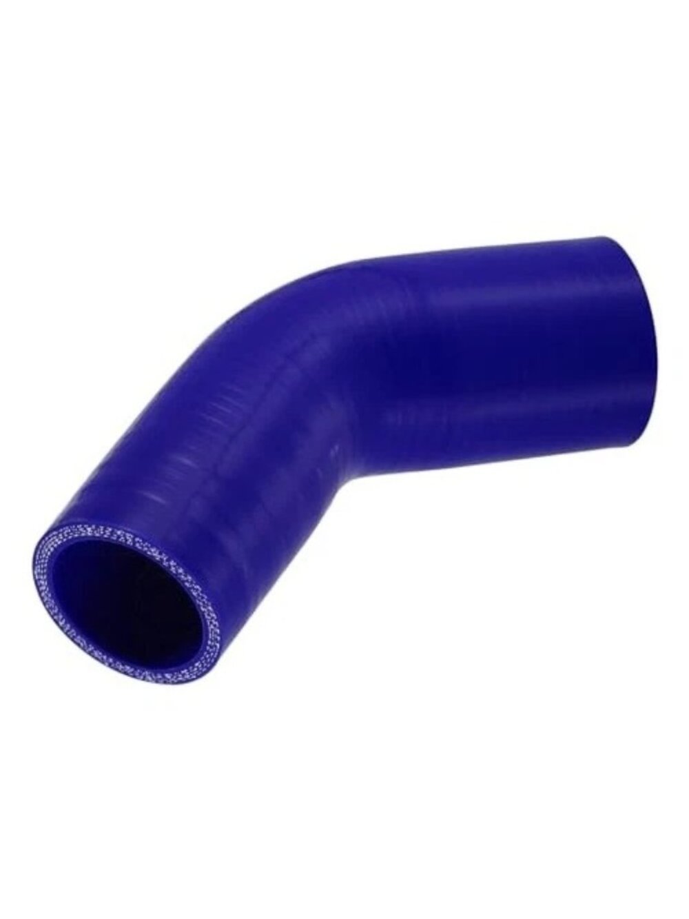 1 Pcs 90mm/3.54" Length 45 Degrees Car Silicone 45mm/1.77"-51mm/2.01" ID Blue
